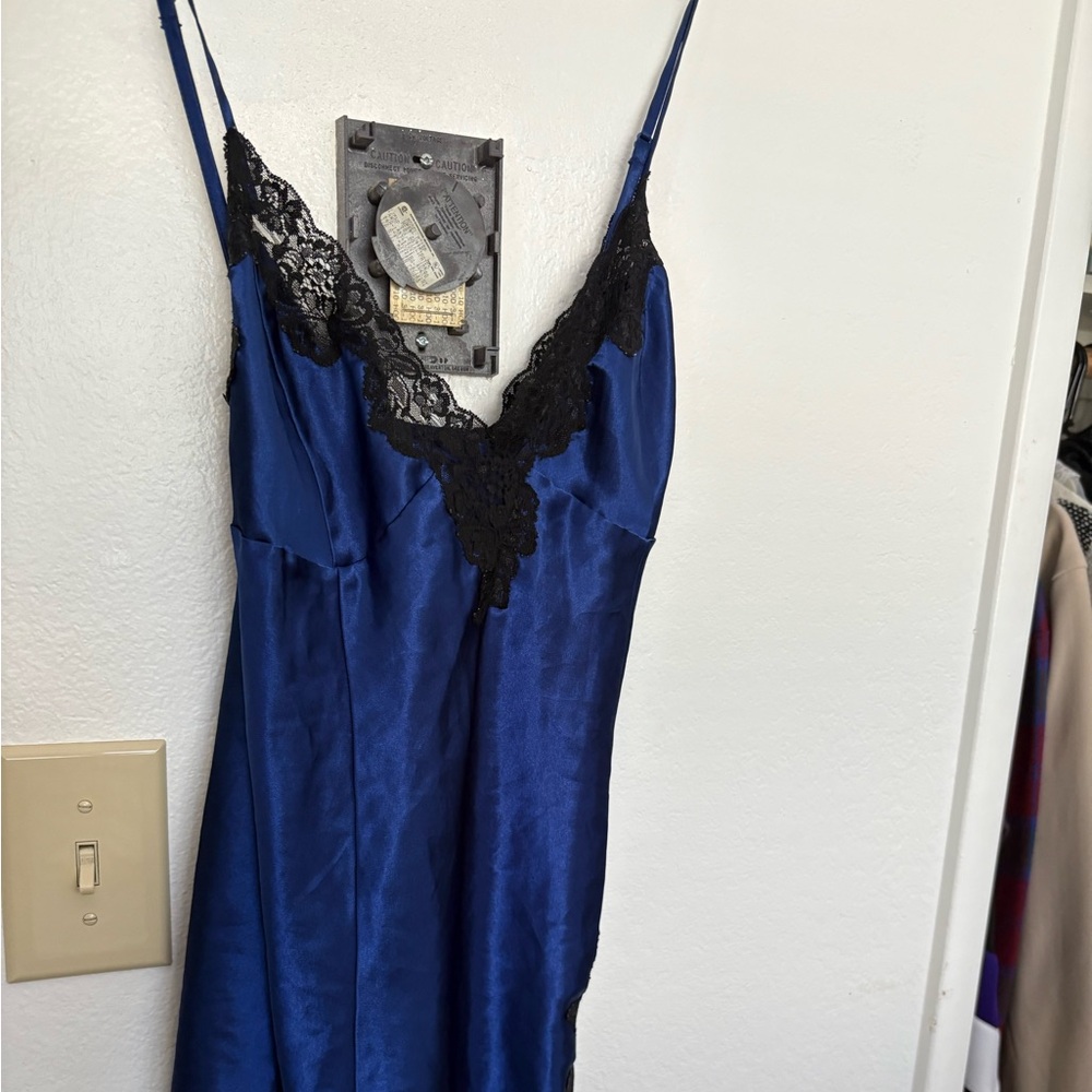 Frederick's of Hollywood Blue and Black Chemise
